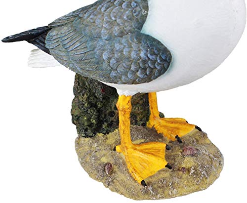 Wsimei Polyresin Seagull Standing Statue Indoor Outdoor Decor #TOP5