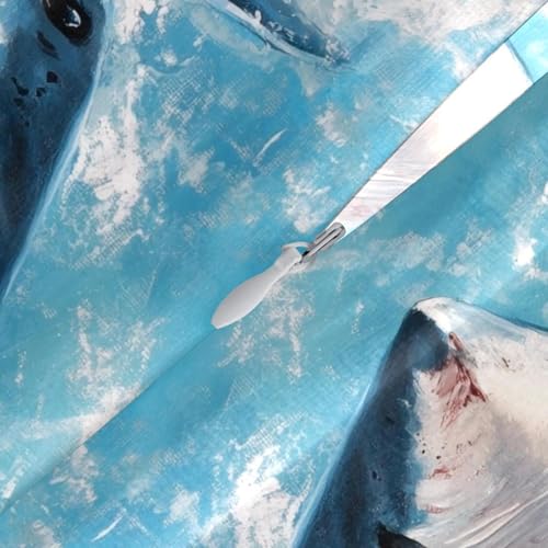 Fundas de cojín de terciopelo tiburón gigante de boca grande en pack de 2 unidades de 50x50 cm 5