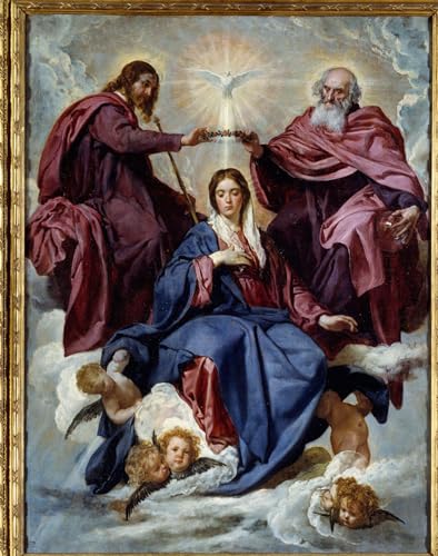 Impression Prints Toile Couronnement de la Vierge Velázquez décoration murale salon