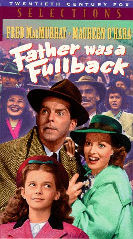 Videocasete VHS Father Was a Fullback USA comedia deportiva clásica americana coleccionable