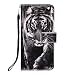 Produktbild Phcases Handyhülle für iPhone 11 Hülle Brieftasche Klapphülle mit Standfunktion Kartenfach und Magnetverschluss Effekt Design Tasche aus PU Leder Silikon Schutzhülle Katzen-Tiger.