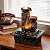 Tolevoit Three Bowls with Rotating Ball Flowing Tabletop Fountain Home Décor Indoor/Outdoor Decor Waterfall Sound Zen Mini Fountain Warm Led Light Pebbles Stone(23114)