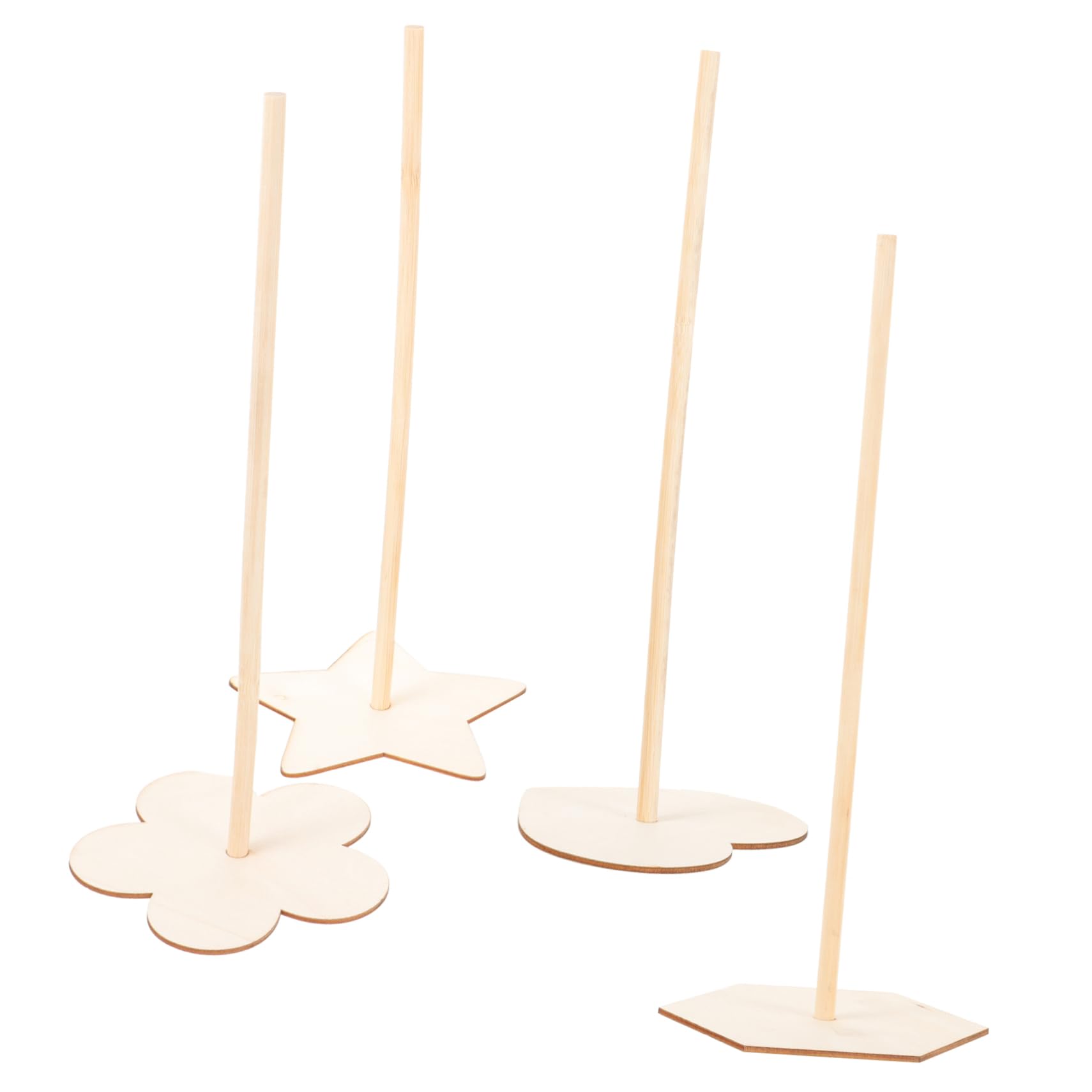 SOLUSTRE 12piezas Soporte De Donuts De Madera Para Fiesta Para Decoración De Mesa Dulce Para Bodas Cumpleaños y Eventos Especiales