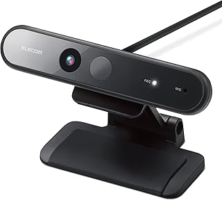 ELECOM Facial Recognition Webcam, Windows Hello Full HD 1080P 30FPS, Streaming, Compatible with Windows 11, Windows 10, Ea...
