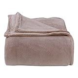 Berkshire Blanket Serasoft Polartec Warmth Technology Luxury Super Soft Cozy Plush Blanket, Linen, Twin