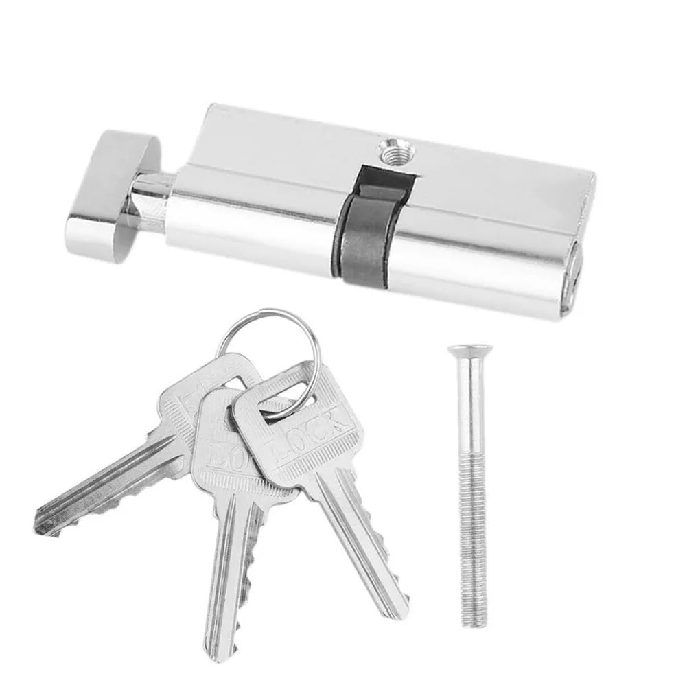 Barrel Lock 1 Set Thumb Turn Cylinder Barrel Door Locks Anti Pick Aluminum Thumbturn with 3 Keys