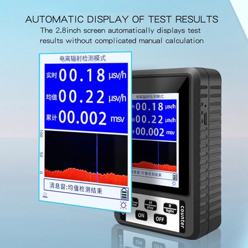 Image of Geiger Counter Nuclear Radiation Detector, High Accuracy β Y X Radiation Monitor, Handheld Radiation Dosimeter, Digital Radioactive Tester with Alarm(e)