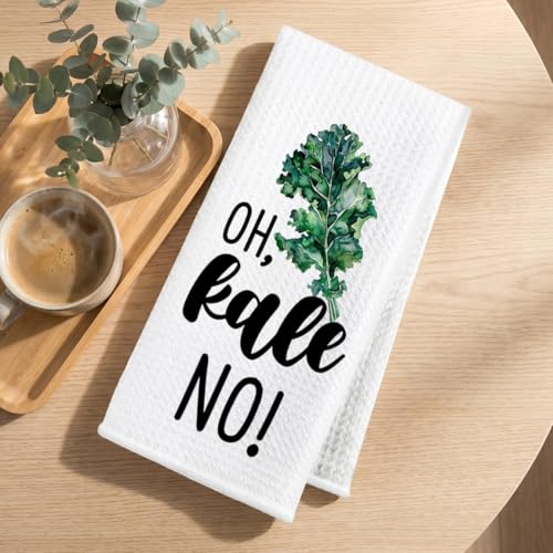 Image of 4Pcs Funny Vegetable Kitchen Towels 24x14 Inch, Tomato Avocado Carrot Decor Microfiber Reusable Tea Towels for Bathroom Farmhouse, Durable Waffle Dish Drying Towel, Housewarming Gifts for Women Mom