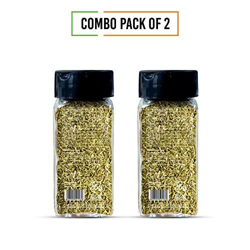 Image of Chef Urbano Thyme Sprinkler 25 g Pack of 2 | 100% Natural | Premium Herbs and Spices | Flakes /Leaves | Glass Bottle