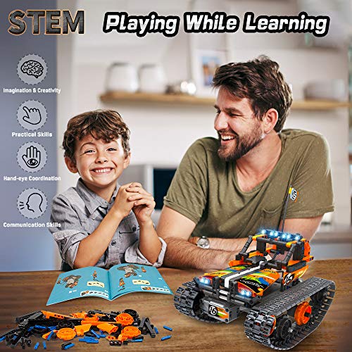 VATOS STEM Fernbedienung Spielzeug - 392 PCS 3 in 1 Techinic Car Stunt Robot | Kreative Steine für Jungen und Mädchen Alter 8 9 10 11 12 Jahre alte Bausteine Bauspielzeug Kinder – Bild 5