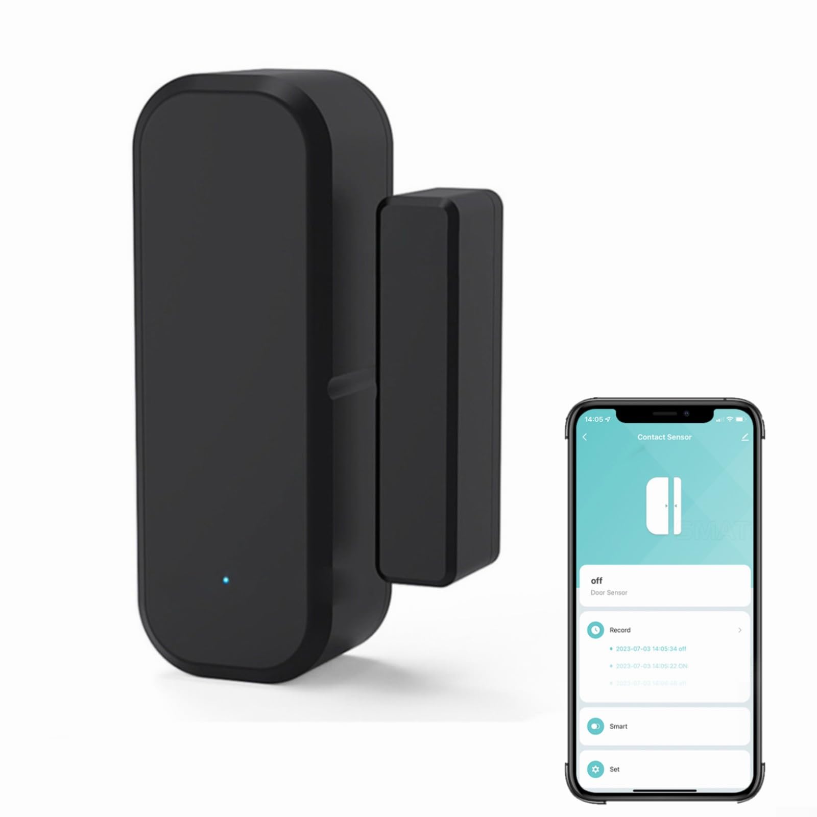 WiFi Door and Window-Sensors, Intelligent Door Open/Closed Detectors, with Notification APP Control, for Doors,and Cabinets