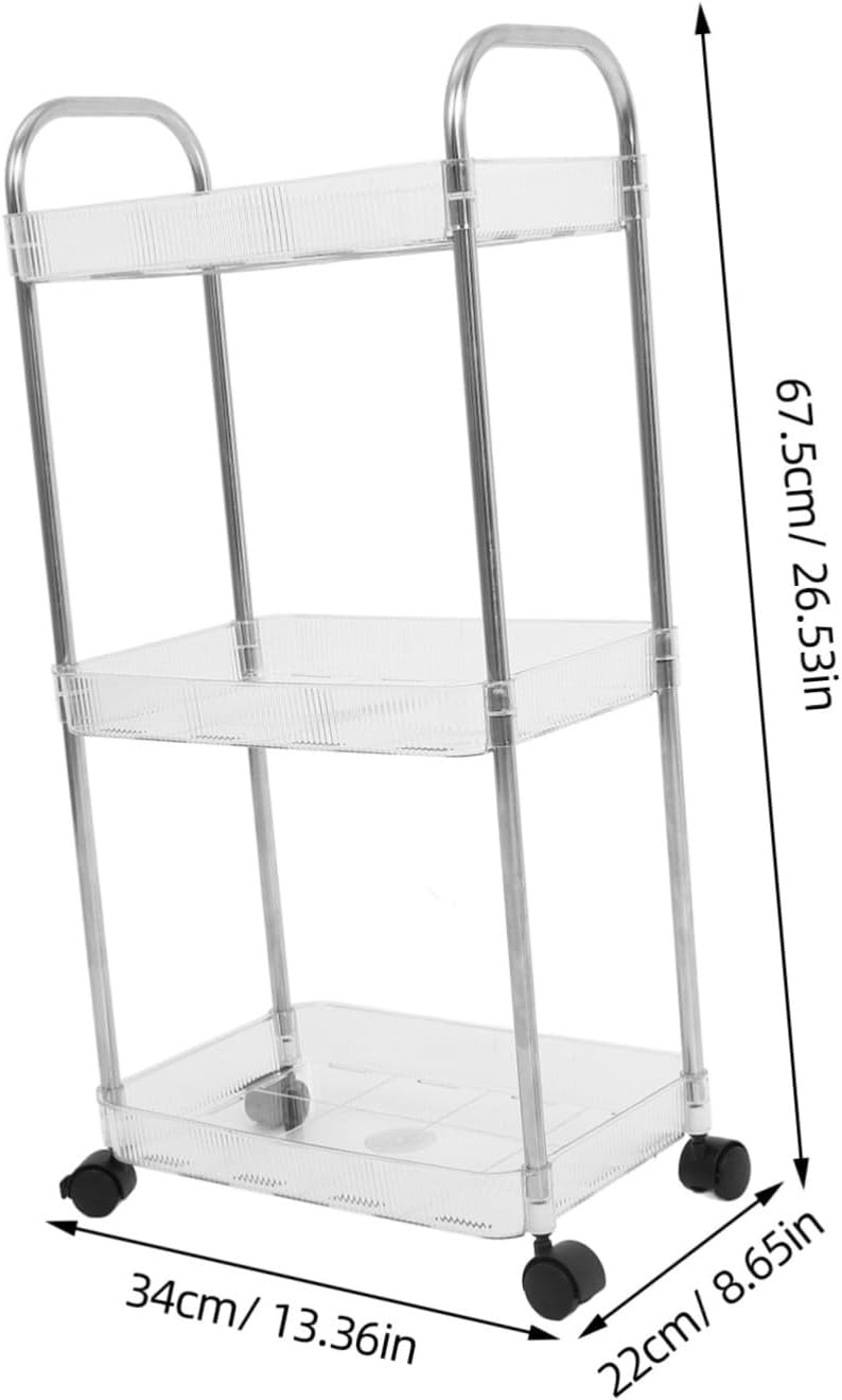 SAFIGLE Multi-Tier Rolling Salon Cart Durable Pet Storage Trolley for Salon Supplies Hair Products Accessories Compact Design for Spaces for Beauty Parlors and Bathrooms