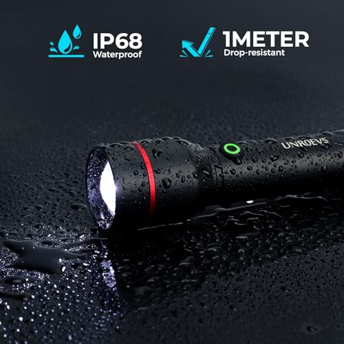 S20 Rechargeable Flashlights 1200 Lumens, Small Flashlights Powerful,5 Modes Led Flashlight Adjustable,Tactical Flash Light for Camping,Walking Dog,Emaergency.