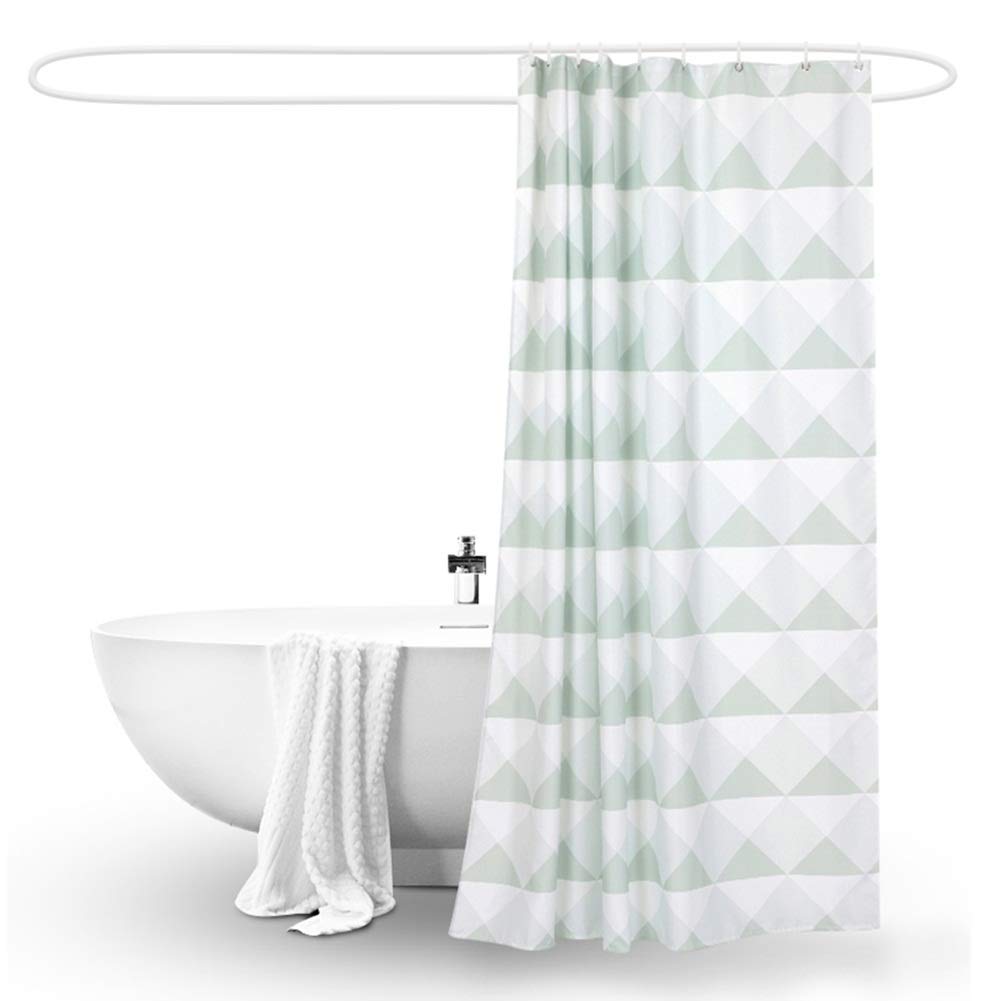 Rideau de bain anti-moisissure en polyester imperméable avec crochets inclus