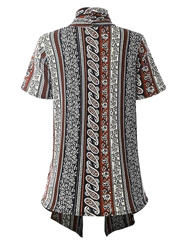 Image of MixMatchy Women's Lightweight Short Sleeve Draped Open Front Cardigan Vest