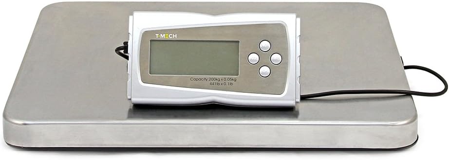 200kg Digital Postal Weighing Scales Letter & Parcel, Stainless Steel, 41cm x 36cm Weighs up to 200kg/ 440lb