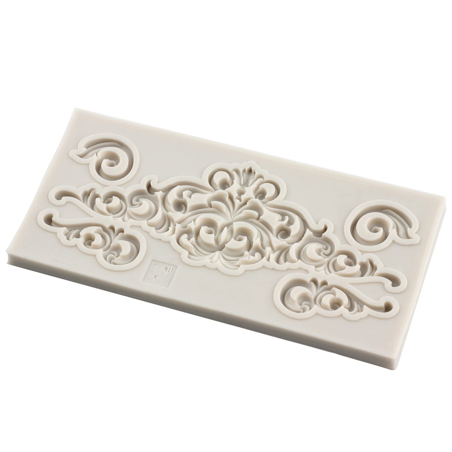 Chistepper 3 Stuks Barokke Fondant Mallen Scroll Border Lace