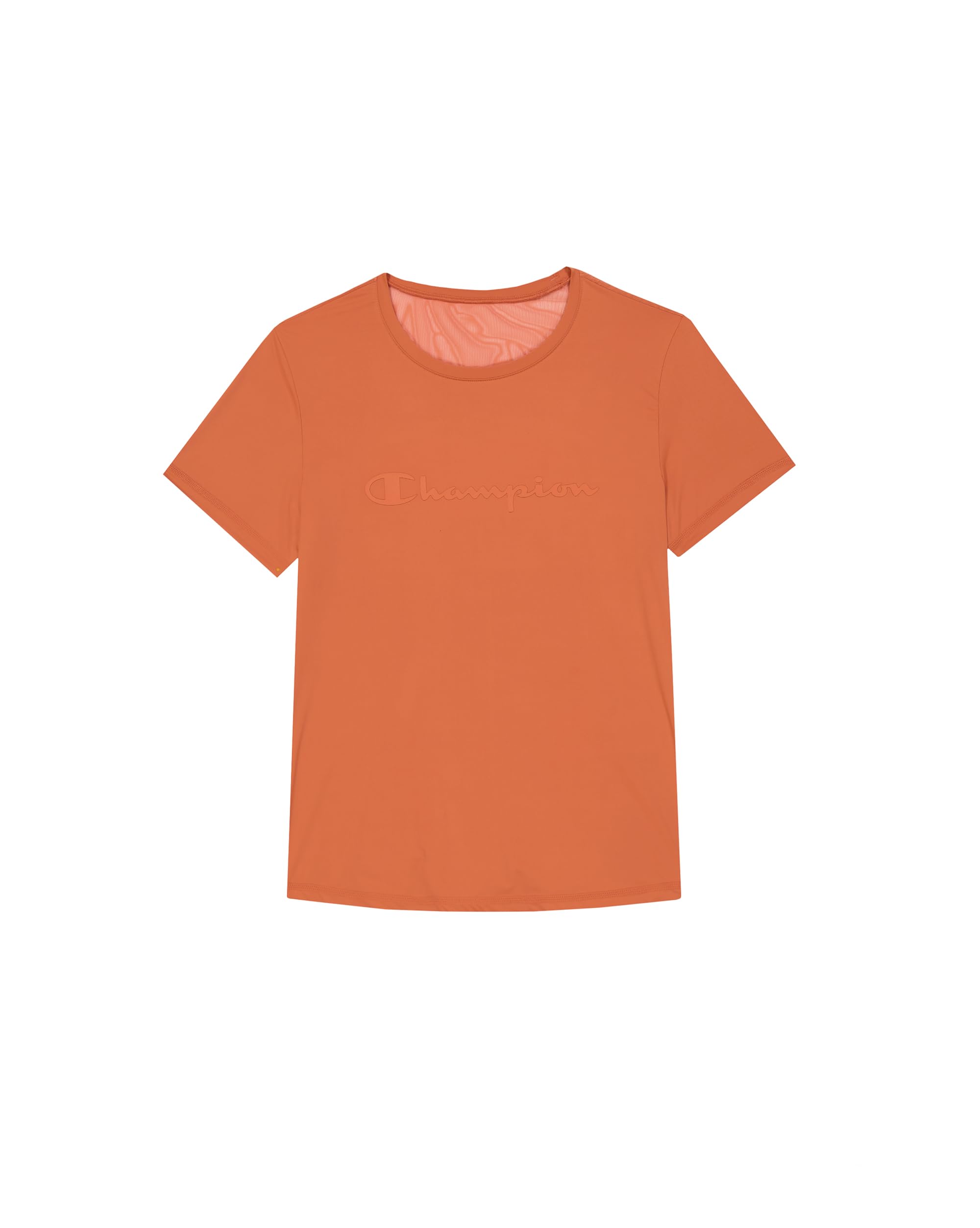 Champion Women's Legacy W - Performance Crewneck T-Shirt Back Cut, Orange (OS058), S
