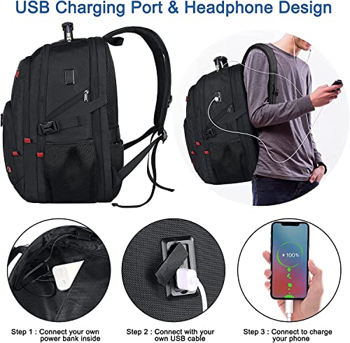 Travel-Backpack-Extra-Large-Laptop-Backpack-TSA-Backpack-173-Inch-Z-MGKISS-50L-Big-Backpack-Durable-Anti-Theft-17-Inch-Business-Bag-Gifts-for-Men-Water-Resistant-School-Bookbag-with-USB-Black
