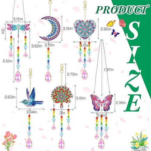 Jiosdo Bastelset Mädchen 6 7 8 9 10 Jahre, Diamond Painting Windspiel Kinder Erwachsene, Spielzeug ab 6 Jahre, Geschenke für Mädchen, Adventskalender Füllung Kindergeburtstag Basteln