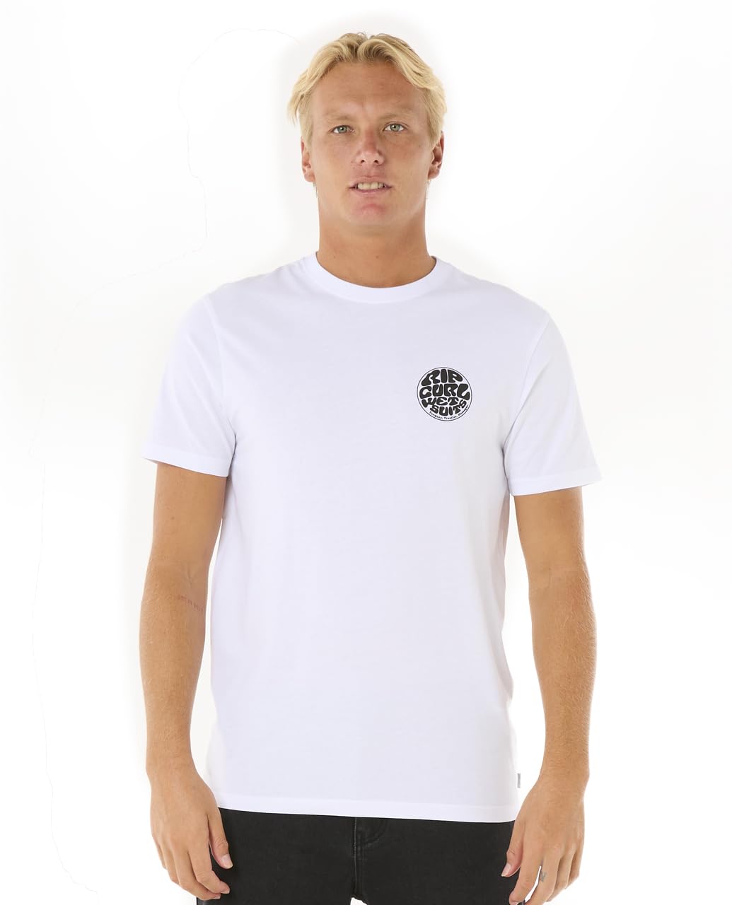 RIP CURL Men's Wettie Icon T-Shirt, Optical White 251, Medium