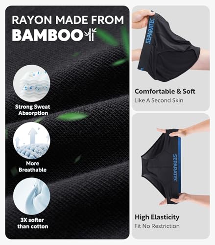 Separatec Mens Underwear Briefs Breathable Moisture Wicking Rayon Made From Bamboo Cooling Briefs Underwear for Men 7 Pack4