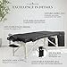CAPHAUS Premium Memory Foam Massage Table, 84 Inch Foldable & Portable Massage Bed, Height Adjustable Spa Bed, Facial Cradle Salon Bed Wooden Legs & Carry Case, 32 Inch Wide, Black