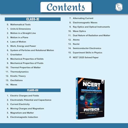 Image of PW Objective NCERT Punch 4.0 Physics For NEET 2026 By Dr. Manish Raj (MR Sir) l Updated with High Order Time Intensive MCQs and AIIMS PYQs As Per 2025 NEET Paper [Paperback] Dr. Manish Raj (MR Sir)