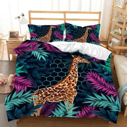 Housse de couette 140x200 en microfibre fine 110g/㎡ impression 3D premium