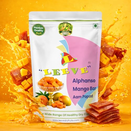 Image of Leeve Alphonso Mango Bar (Aam Papad) 800g | Real Mango Fruit Bar | Sweet & Tangy Snack | Kids Favorite | Travel Snack | No Added Preservatives | Traditional Indian Aam Papad