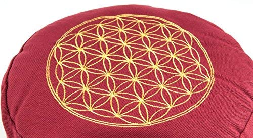 Coussin de méditation brodé Berk Fleur de Vie de qualité supérieure