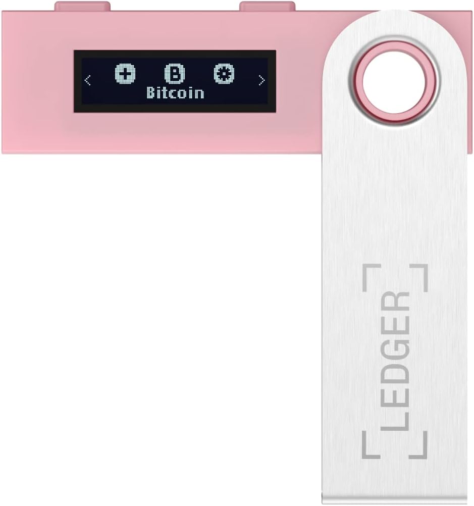 Ledger Nano S Crypto Hardware Wallet (Flamingo Pink) - Securely Buy, Manage and Grow Your Digital Assets