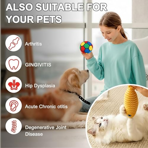 KTS Handheld Pain Relief Device, Portable Red Light Device, 18pcs*620nm Device for Home Use, Muscle Knee Joint Back Shoulder Reliever, Continuous & Pulsed Modes - Image 7