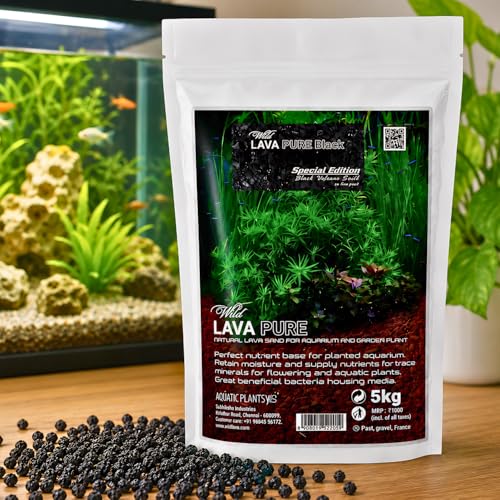 Image of VAYINATO Aquatic Remedies Wild Lava Pure Black 5Kg | Special Edition Black Volcano Gravel for Planted Aquarium, Aquascaping & Garden Plants | Natural Porous Lava Substrate for Fish & Shrimp Tanks
