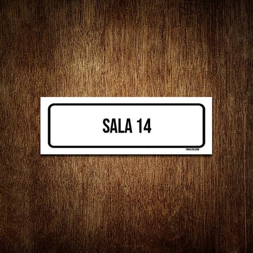 Placa De Sinalização Setor - Sala 14 (30x10)