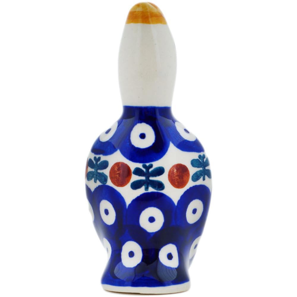 Authentic Polish Pottery Pie Bird in Mosquito Design Handmade in Boles?awiec Poland + Certificate of Authenticity