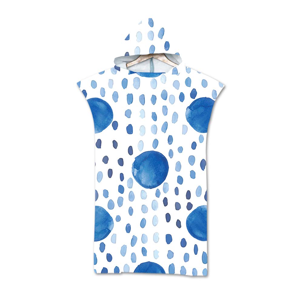 Treer Poncho Asciugamano con Cappuccio,Adulto Spiaggia Robe Cambiarsi Microfibra Assorbente Stampa Telo da Bagno Morbido Copricostume Accappatoio per Mare Surf Nuoto (75x110cm,Rossa Rosa