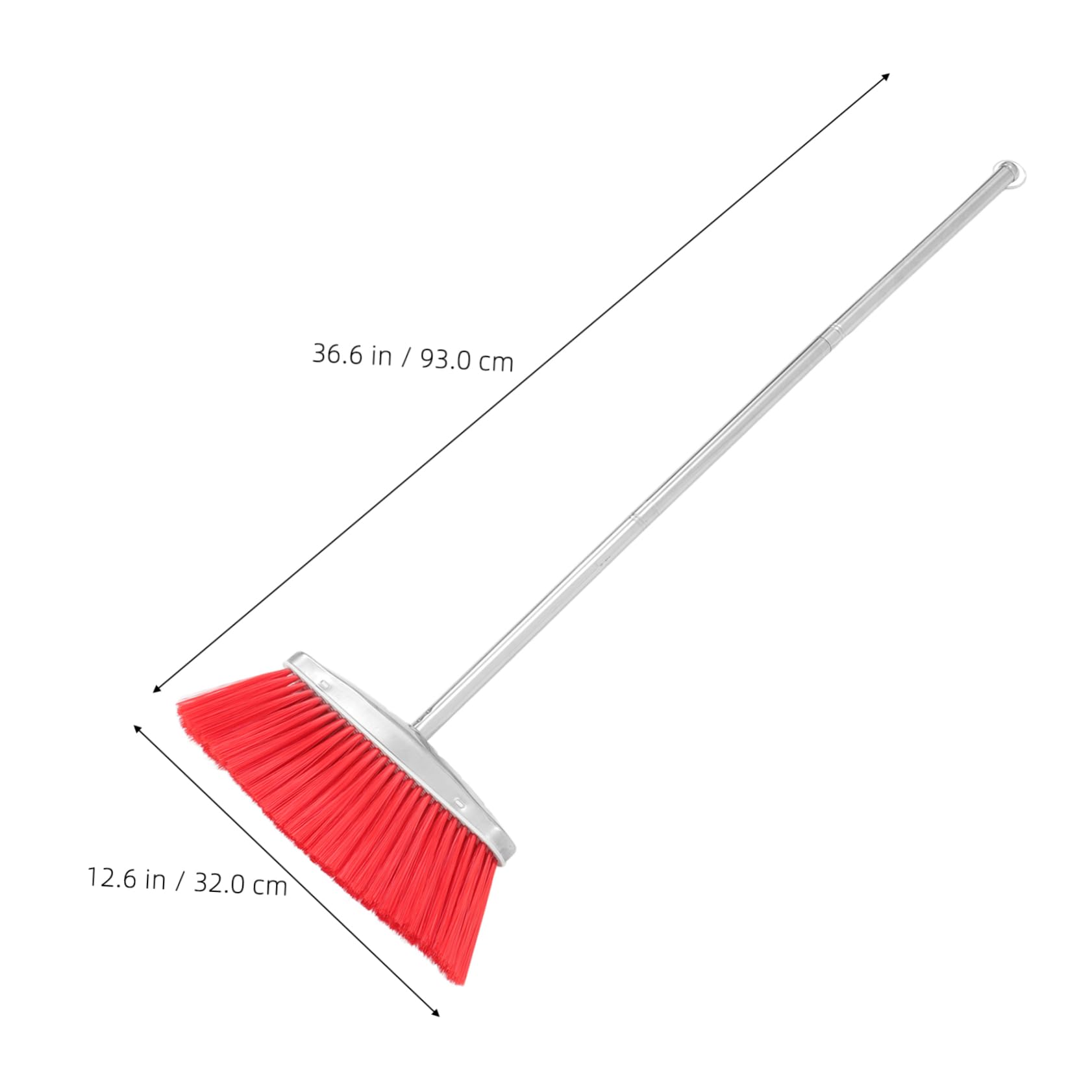 HONMEET Angle Broom with Metal Handle Efficient Household Cleaning Broom for Home Kitchen Office and Indoor Spaces Gentle Bristles with Antihair Wrap Design for Quick Sweeping