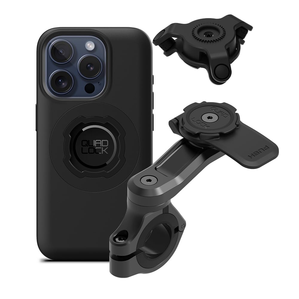 QUAD LOCK Soporte de Teléfono para Manillar de Moto Pro con Amortiguador de Vibraciones y Funda mag para iPhone 15 Pro MAX — view 8