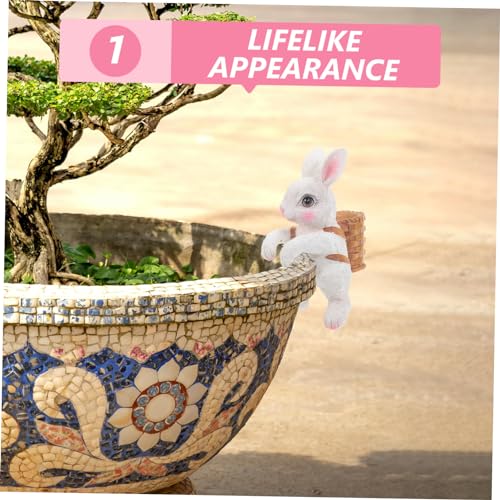 Lapin accessoire photo et décor de fête pour table blanche - 7