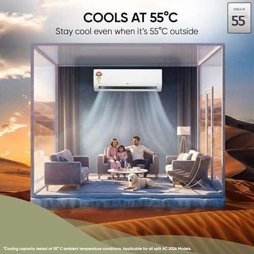 LG 1 Ton 5 Star, New star rated, Smart Inverter Split AC (Copper, AI Convertible 6-in-1 Cooling, Faster Cooling & Energy Saving, HD Filter with Anti-Virus Protection, Him Clean, AS-Q14YNZE, White) 7 51V0JgXAM L