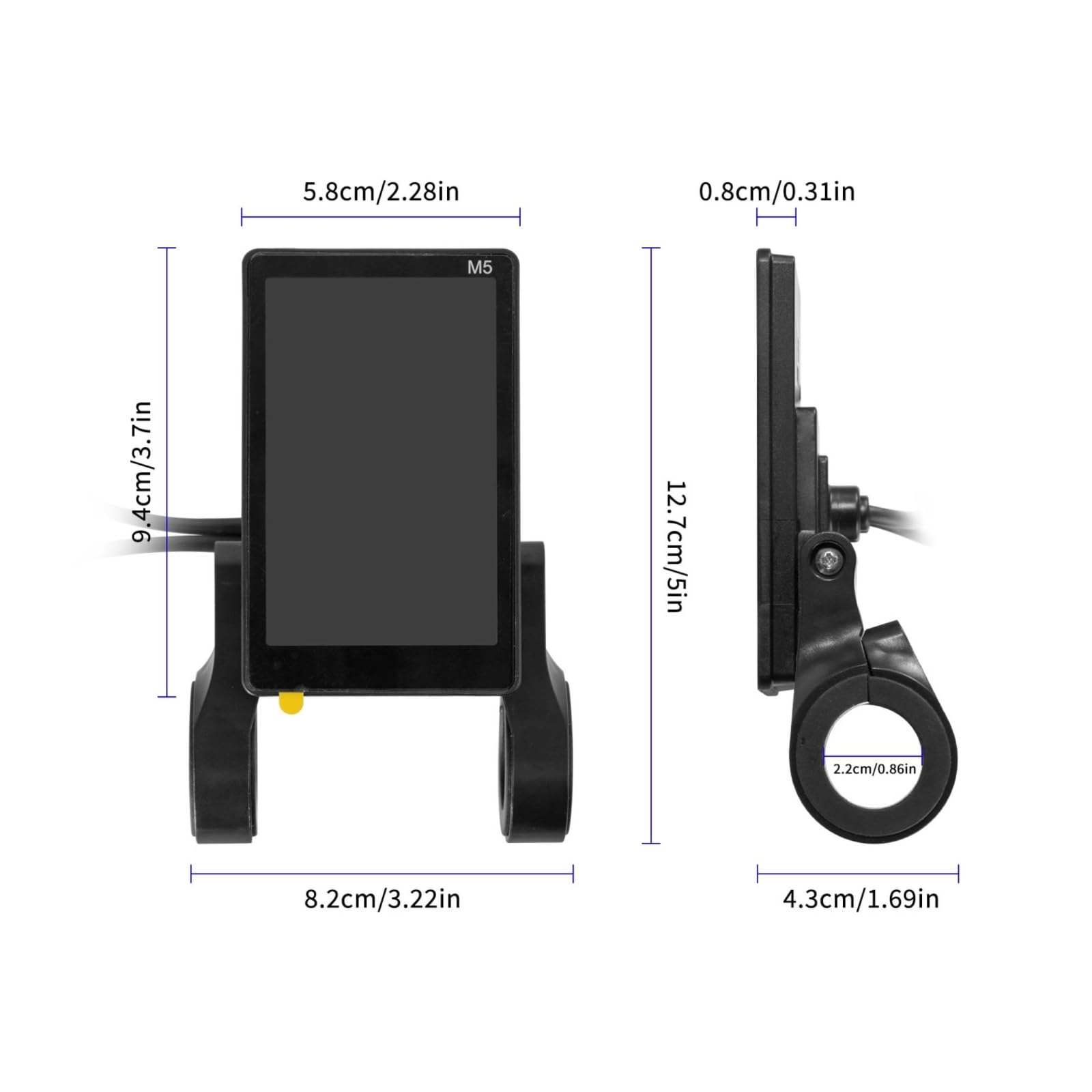 Gralara Display Schermo a Liquidi Compatibile Cruscotto Digitale Ricambio per Monopattino Elettrico