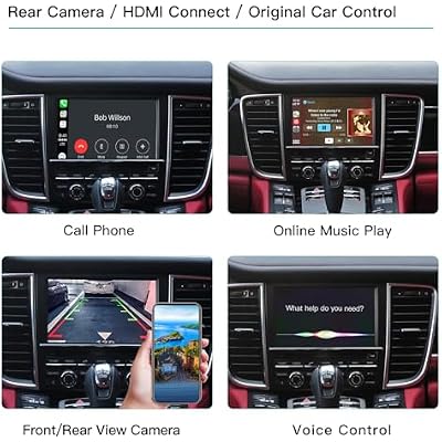 Wireless Carplay/Android Auto Module Compatible PCM3.1 System for Porsche Panamera/Cayenne/Macan/Cayman/Boxster 911/718, Support Mirrorlink and OEM Car Functions
