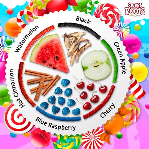Happy Bites Sweet Roots Cherry Licorice Twists (16 Oz / 1 Bag) - Jumbo Size - Made With Real Fruit Juice Concentrate - Certified Kosher - Vegan thumb #2