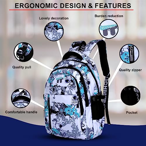 Image of Tinytot 30Litre School Bag Water-Resistant Laptop& Travel Backpack - Unisex Large 19 Inches Multipurpose Travel Backpack for Boys & Girls, Men & Women- Ideal for College and School and office Use
