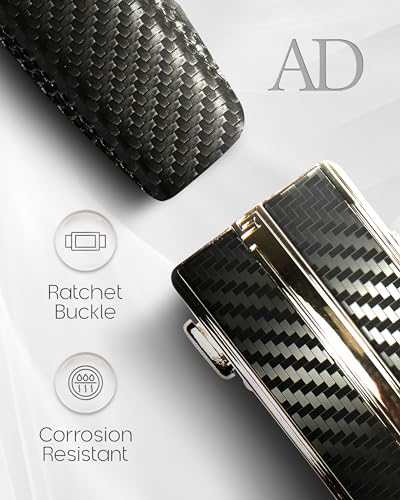 Access Denied Leather Ratchet Belts For Men - Mens Belt With Automatic Sliding Buckle For Suits, Jeans - Gifts For Men4