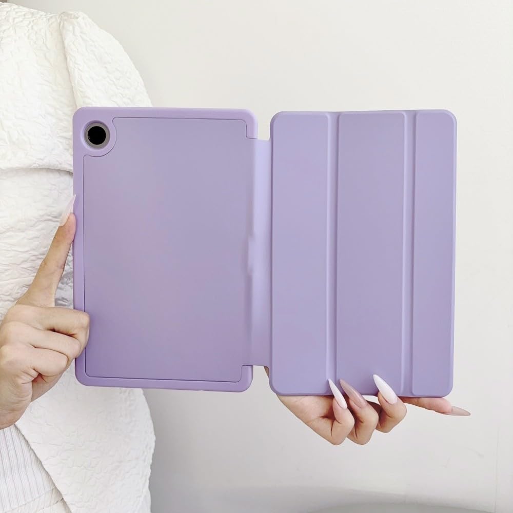 Generic etui kompatybilne z Samsung Galaxy tab A9 8,7 SM-X110 X115 X117 (kolor: ciemnoniebieski) odporny na wstrząsy pokrowiec z klapką ze skóry silikonowej