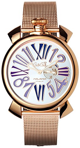 GAGA MILANOiKK~mj 5081.3 SLIM 46MM GOLD PLATED rv X`[xg [sAi]