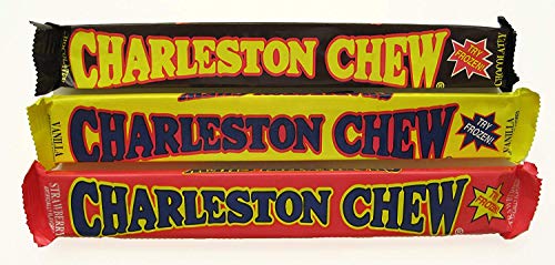 Charleston ChewChewy Nougat Candy 3 Flavor 9 Bar Variety Bundle - PACK OF 2