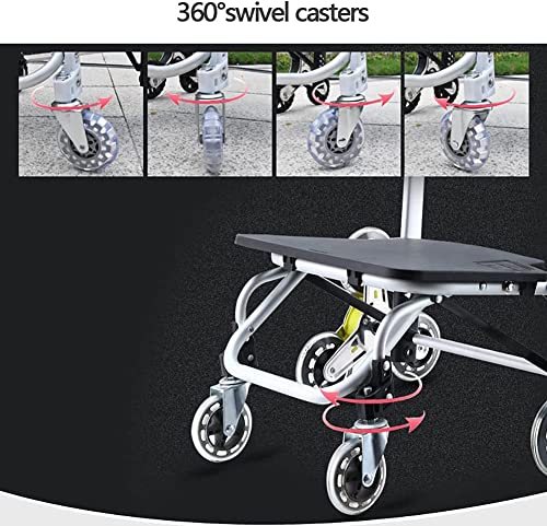 BAUBUY 40L Einkaufstrolley Faltbarer Hochleistungs-Einkaufswagen Trolley mit 8 PU-Rädern Abnehmbarer großer… – Bild 5